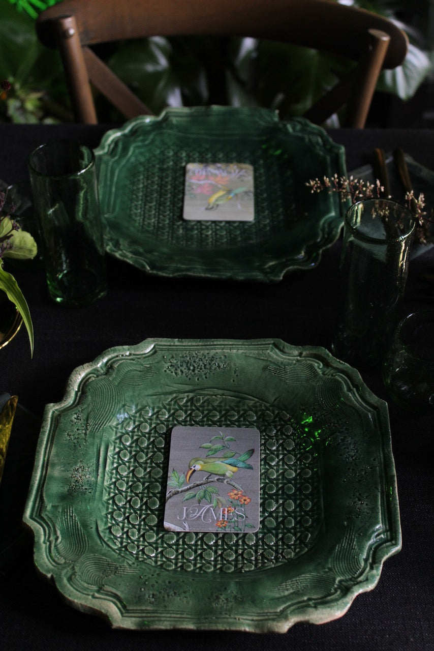 Jadeware Plates | Celadon Fish-scale