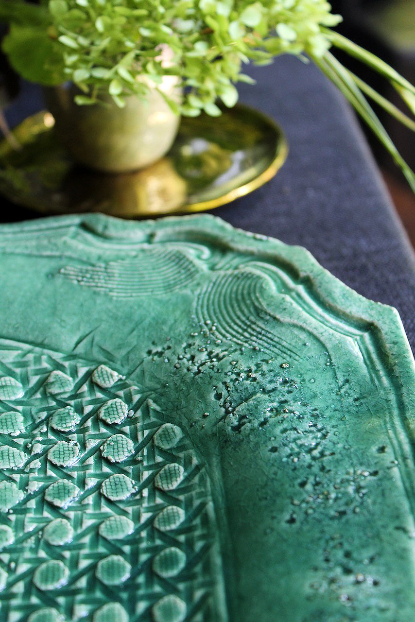 Jadeware Plates | Light Celadon Caning