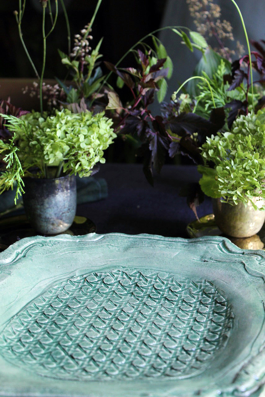 Jadeware Plates | Light Celadon Caning