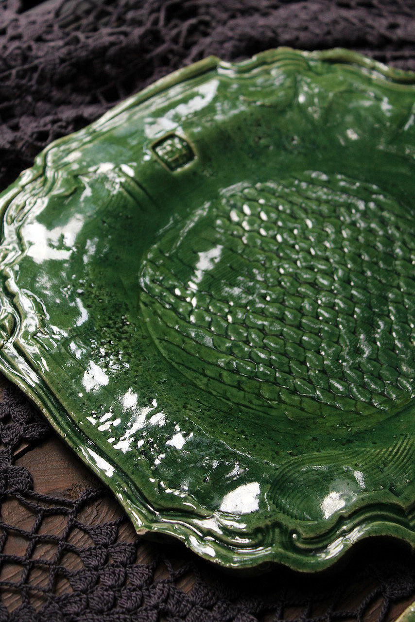 Jadeware Plates | Celadon Fish-scale