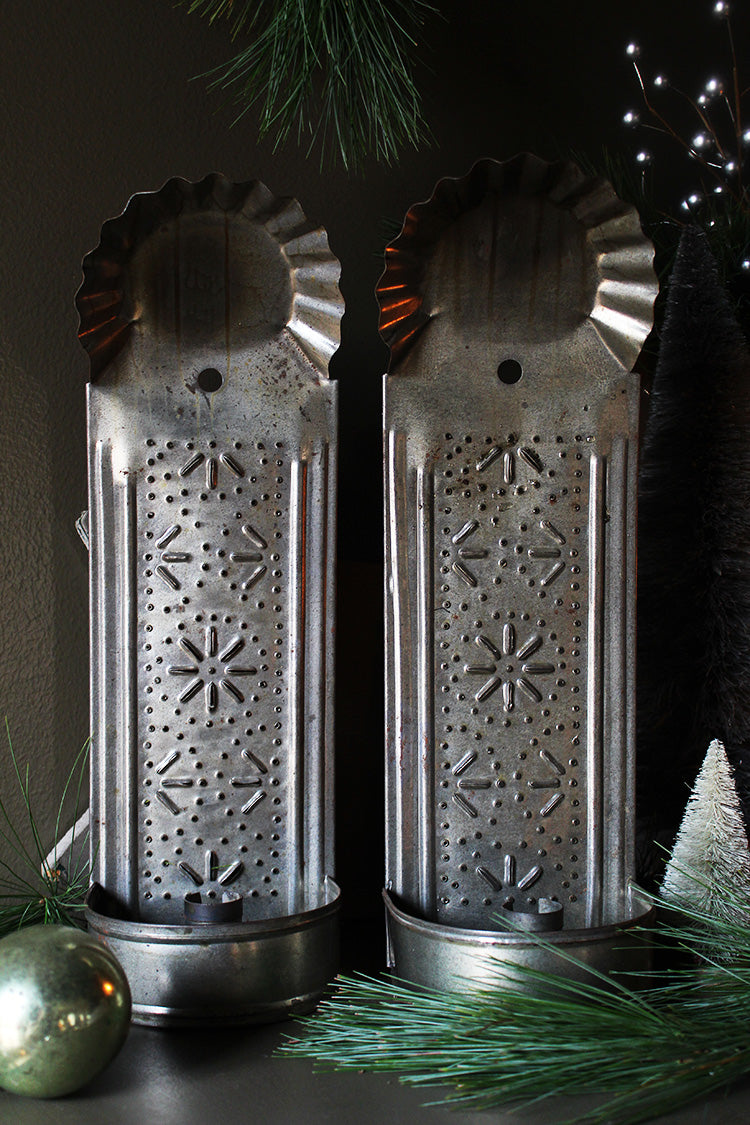 Perforated Tin Sconces