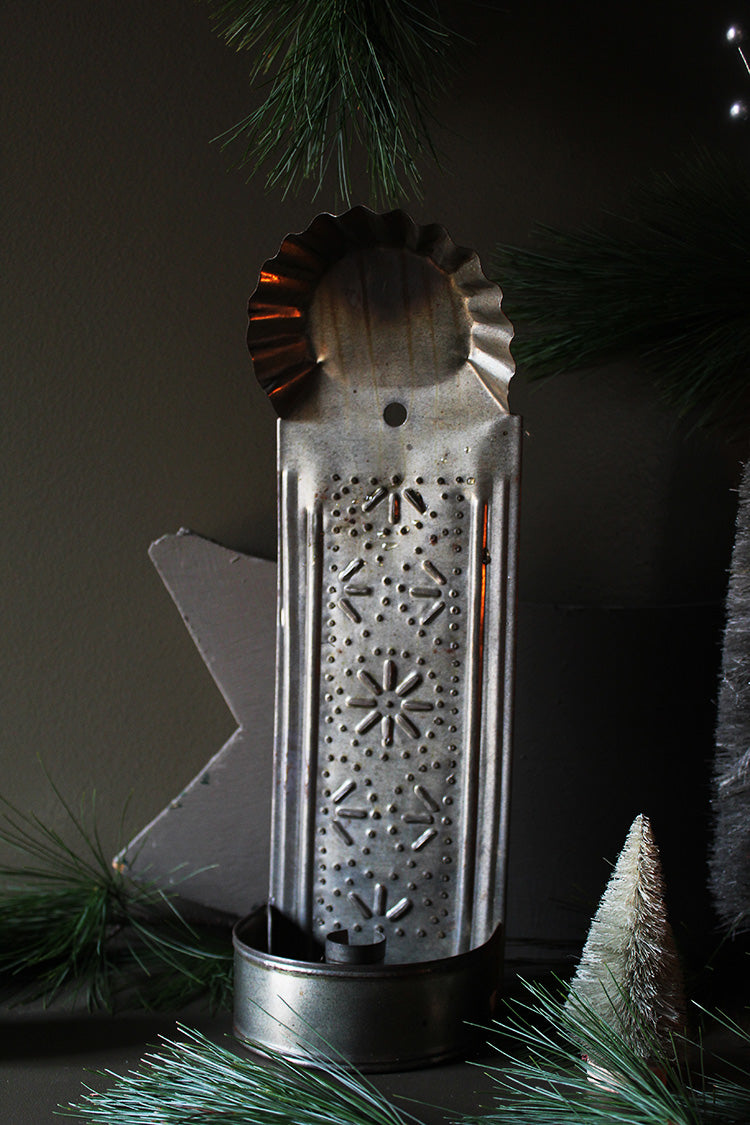 Perforated Tin Sconces