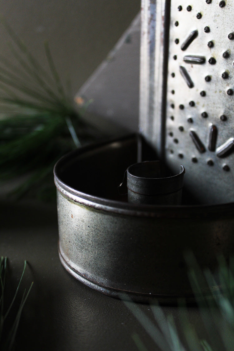 Perforated Tin Sconces