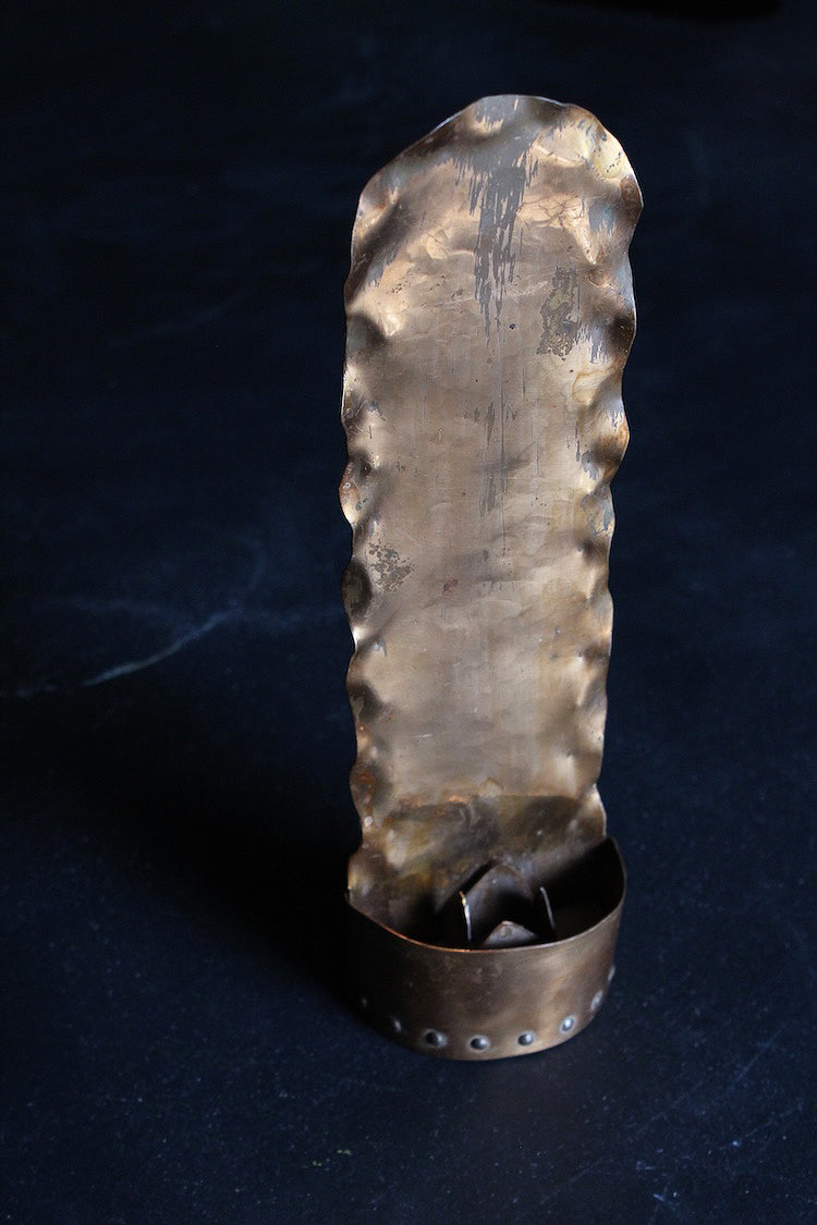 Folk Copper Candle Rest
