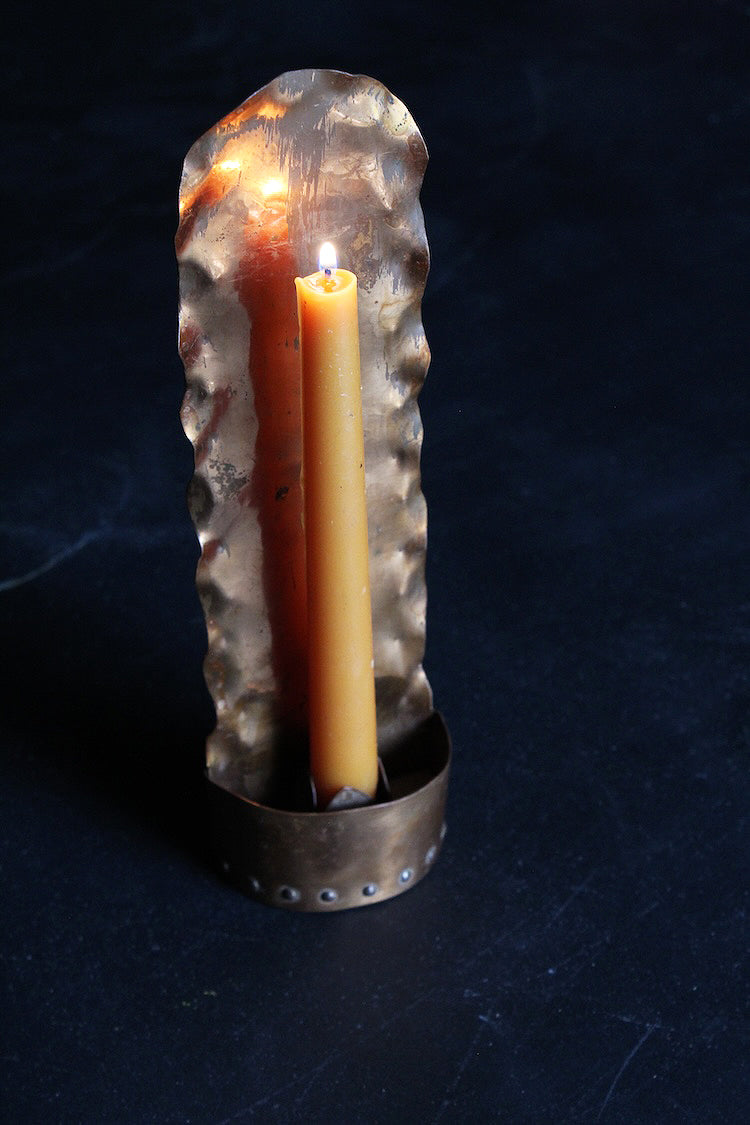 Folk Copper Candle Rest