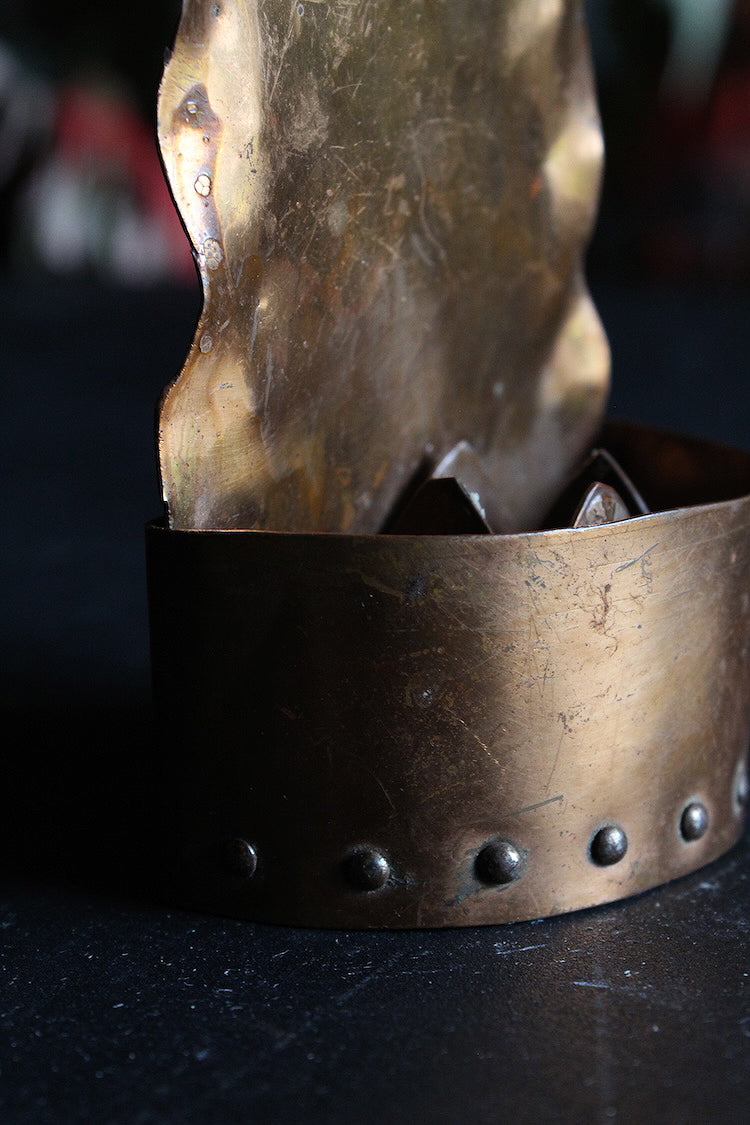 Folk Copper Candle Rest