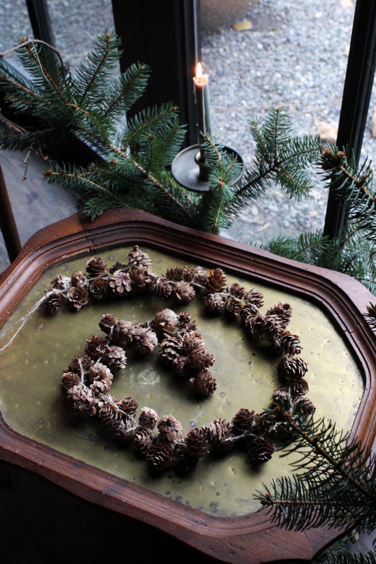 LARIX CONE GARLAND NATURAL