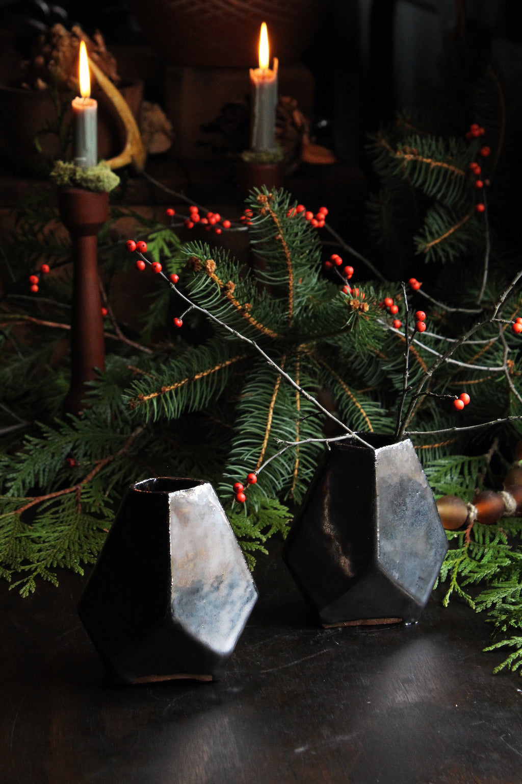 Hedron Vase [ Gunmetal ]