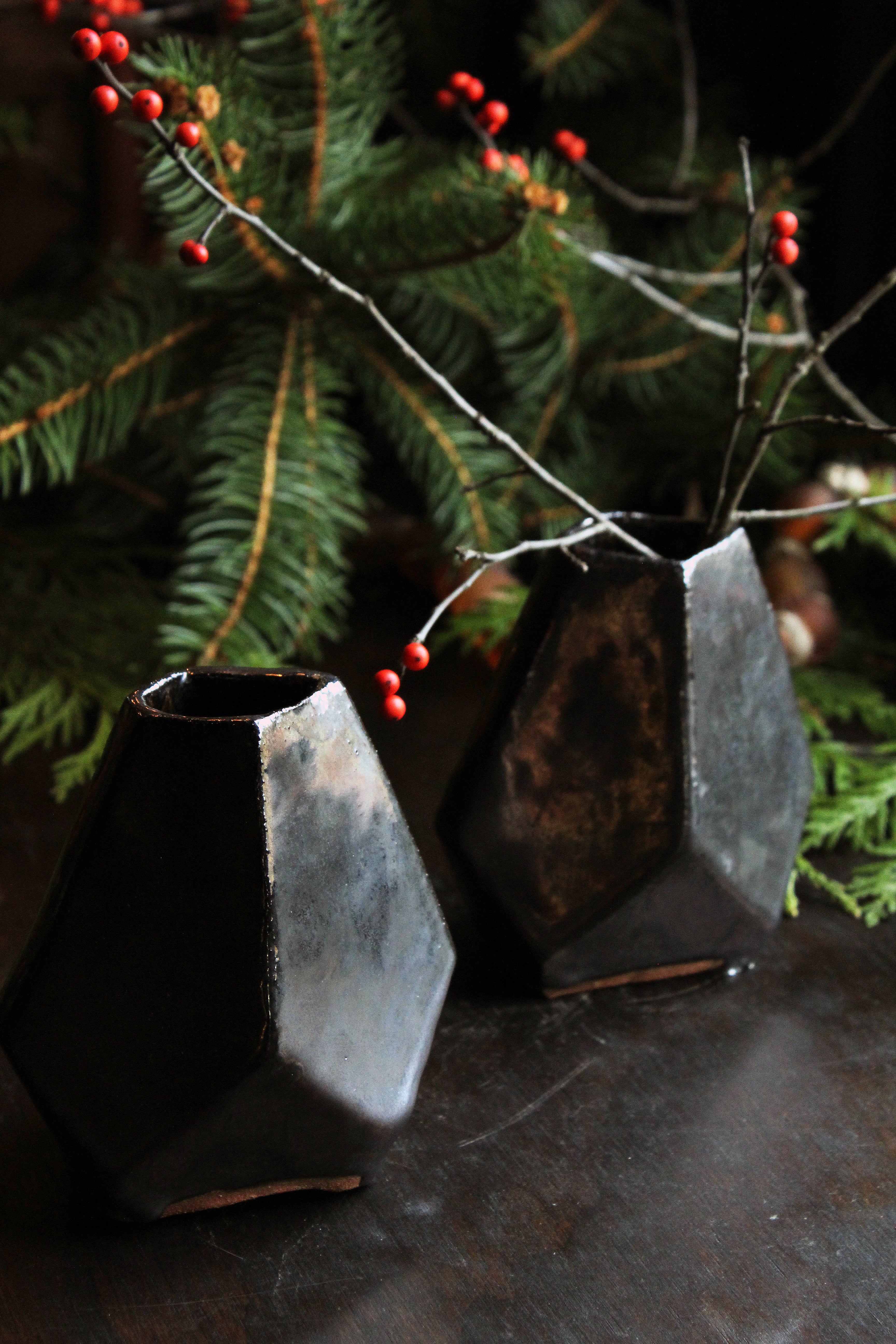 Hedron Vase [ Gunmetal ]