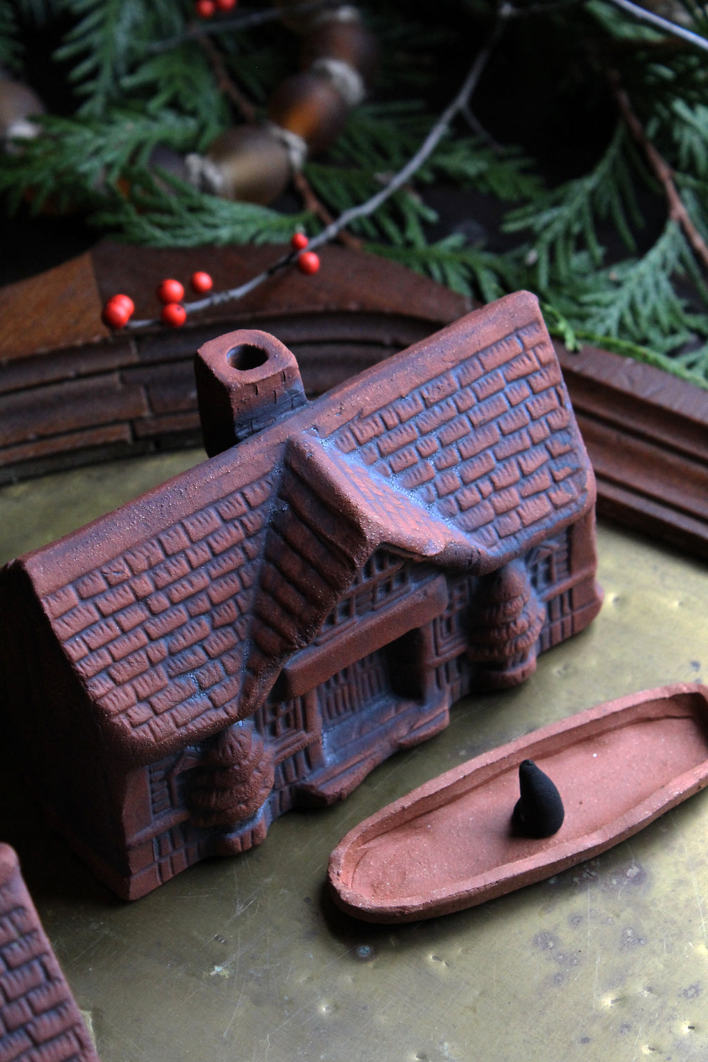 Log Cabin Incense Burner