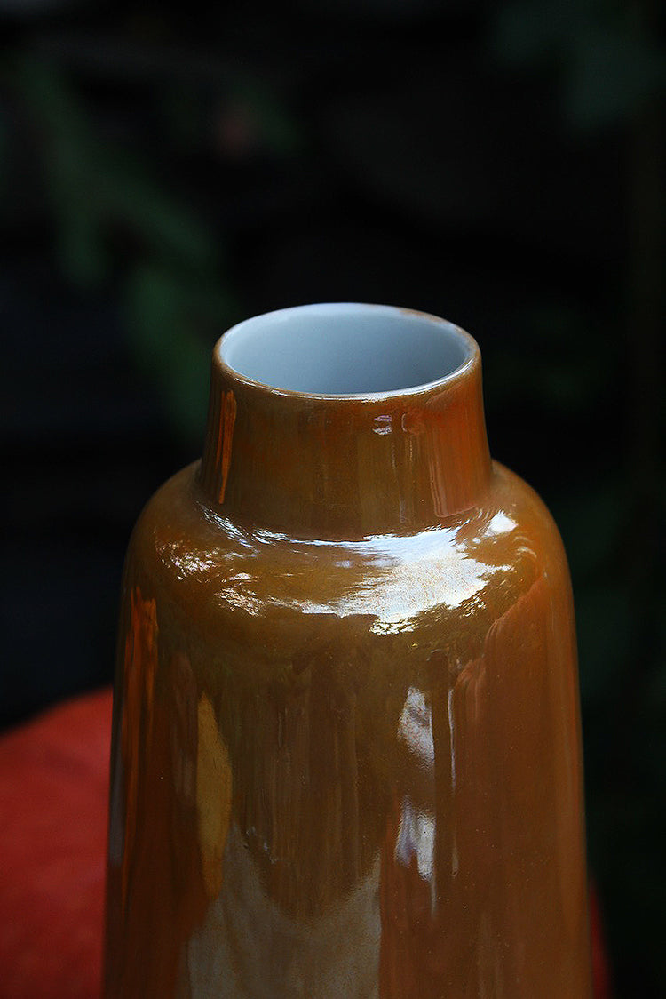 Yellow Lustre Vases