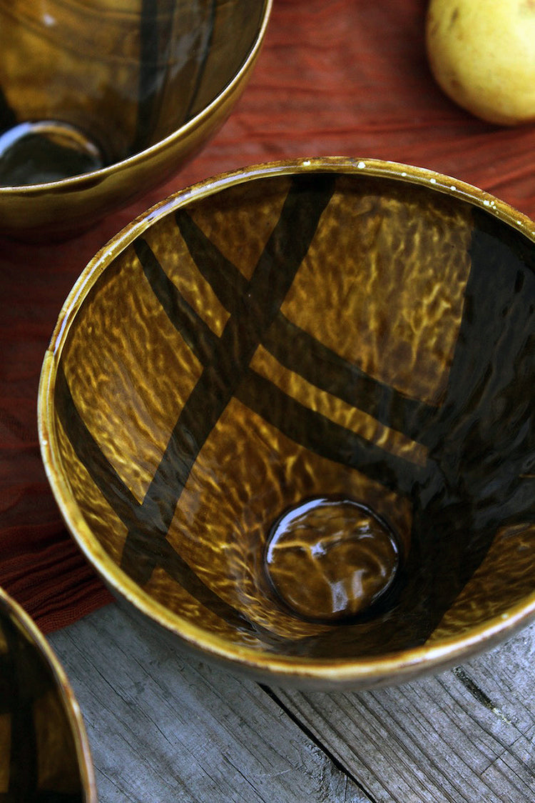 Falling Plaid Bowl
